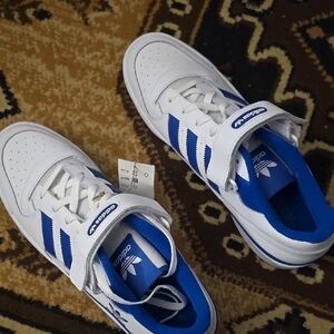 Adidas White and Blue Sneakers